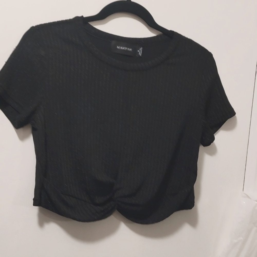 Black MINKPINK crop Top